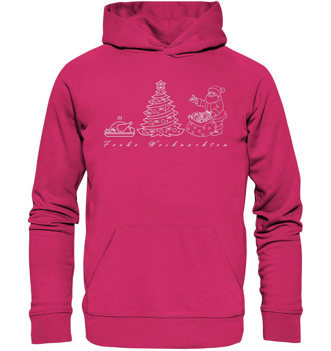 Weihnachtspullover Weihnachtsmann Weihnachtsgans Weihnachtsbaum - Organic Basic Hoodie