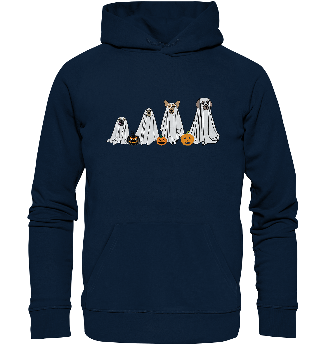 Halloween Sweatshirt, Halloween Sweatshirt, Geister Sweatshirt, Halloween Hunde Sweatshirt, GeisterHund Shirt, Halloween Crewneck, Gruselige Jahreszeit - Organic Hoodie