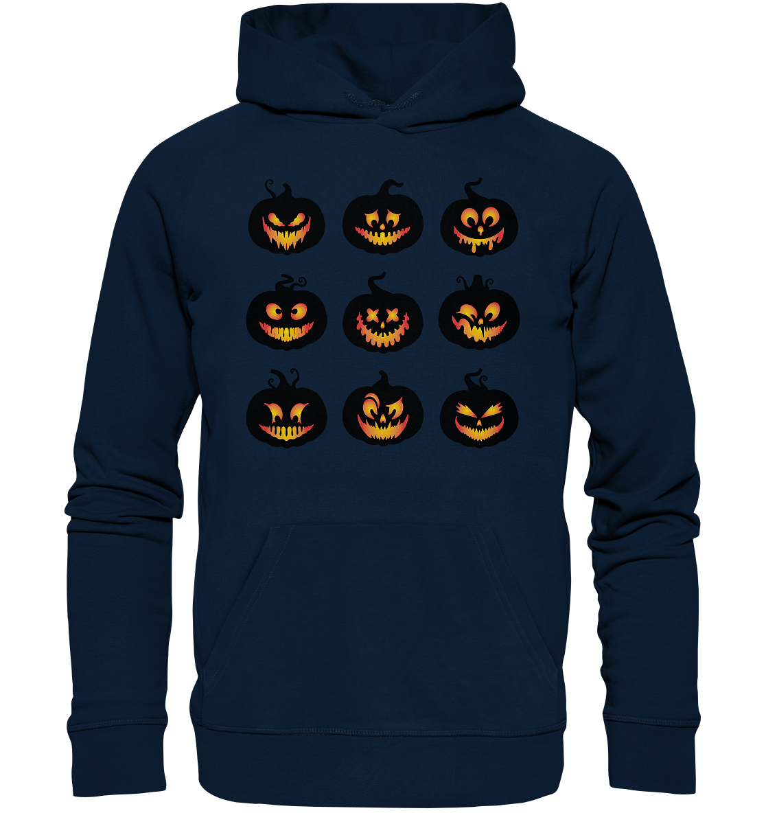 Kürbis Sweatshirt, Halloween Sweatshirt, Herbst Sweatshirt, Kürbis Gesichter Shirt, Halloween Crewneck, Jack-o-Lantern Sweatshirt, Herbst Sweater - Organic Hoodie