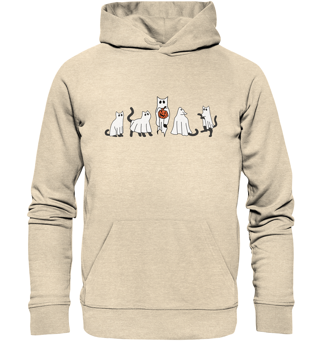 Halloween Sweatshirt, Halloween Sweatshirt, Geister Sweatshirt, Halloween Katze Sweatshirt, GeisterKatze Shirt, Halloween Crewneck, Gruselige Jahreszeit - Organic Hoodie