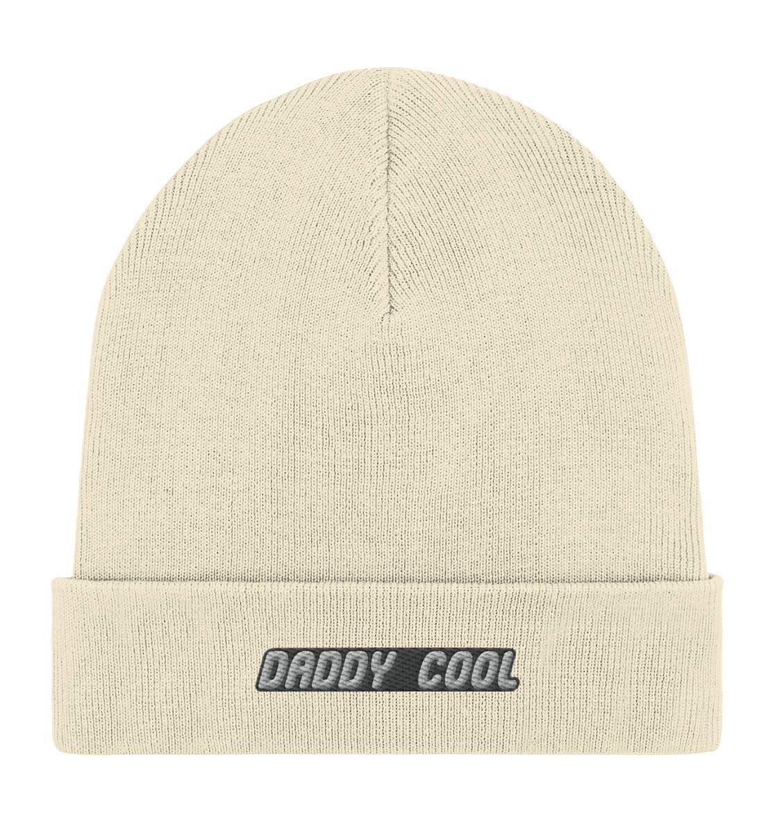 Vatertag Daddy Cool Papa Geschenk - Organic Rib Beanie-Daddy Cool,Für Männer,Geburt,Geschenk,Geschenk für Papa,Papa,Schwangerschaftsverkündung,Vatertag