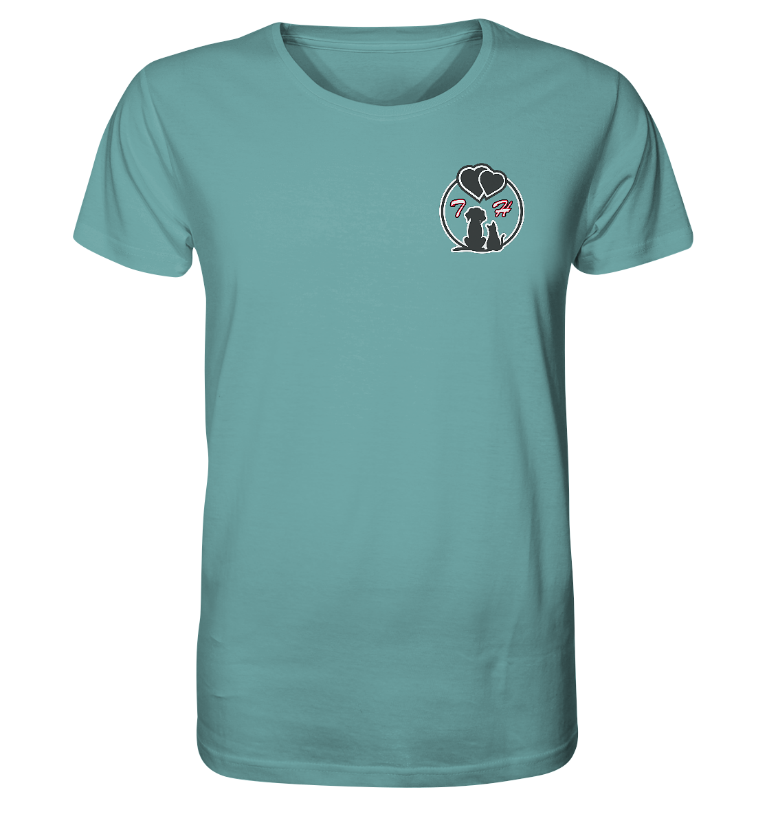 Paar Outfit Hund und Katz mit Initialen personalisiert Buchstaben Name Kombi Shirt Partner - Organic Shirt