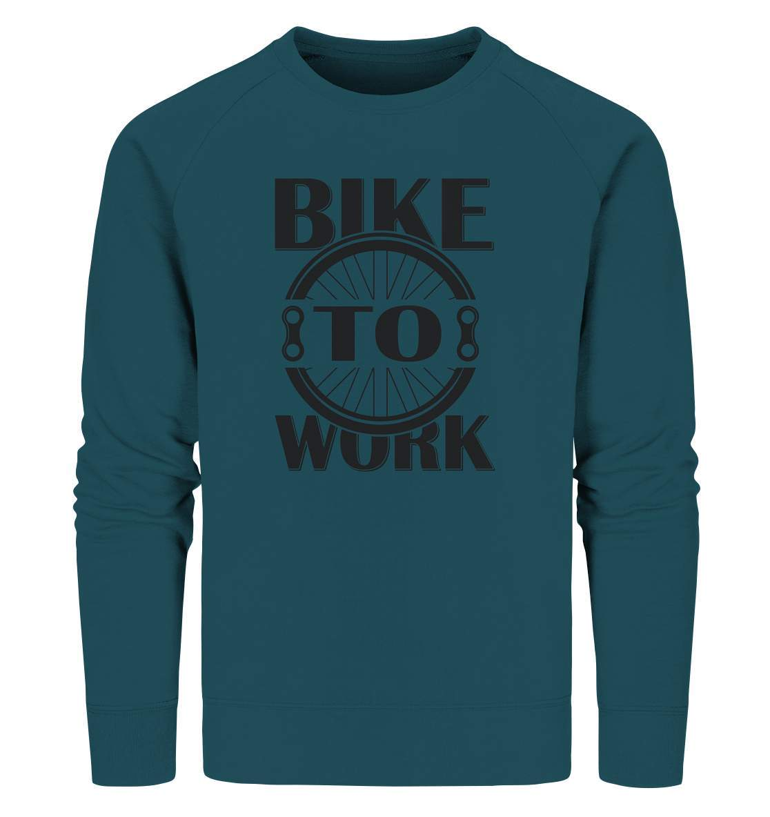 Fahrrad Bike To Work - CO2 neutral zur Arbeit - Organic Sweatshirt-Bike to work,CO2,Fahrrad,fahrradbekleidung,fahrradbekleidung damen,fahrradbekleidung herren,Fahrradfahrer,geschenk für radfahrer,leidenschaft,Mountain Bike,Radfahrer,radfahrer nebeneinander,xxl fahrrad