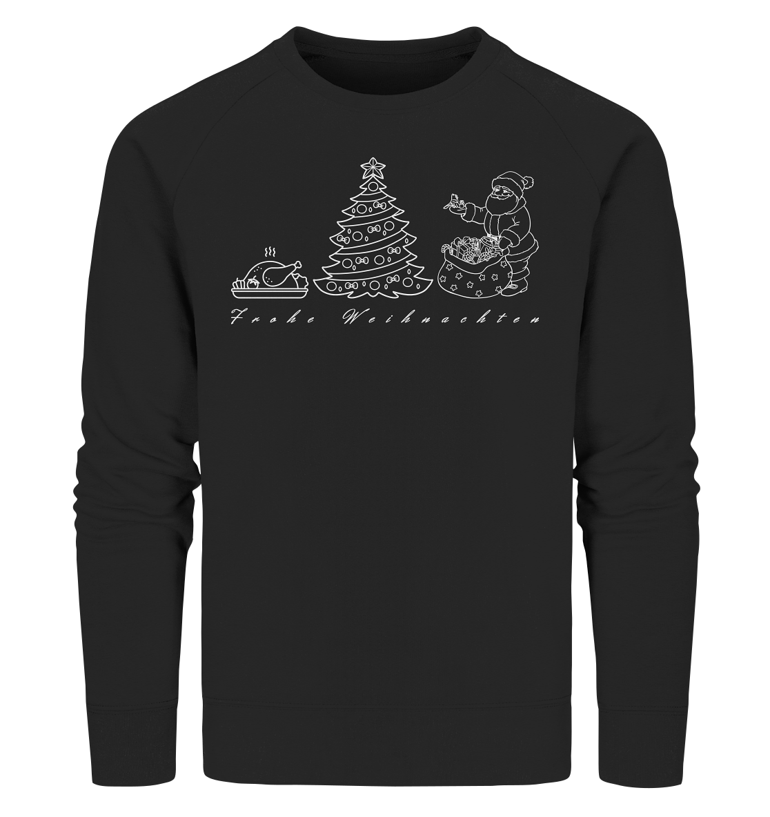 Weihnachtspullover Weihnachtsmann Weihnachtsgans Weihnachtsbaum - Organic Sweatshirt