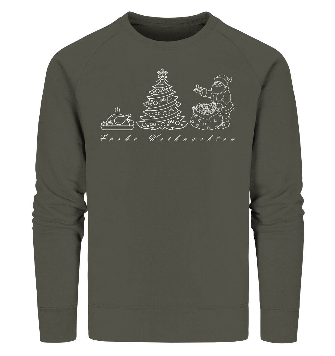 Weihnachtspullover Weihnachtsmann Weihnachtsgans Weihnachtsbaum - Organic Sweatshirt