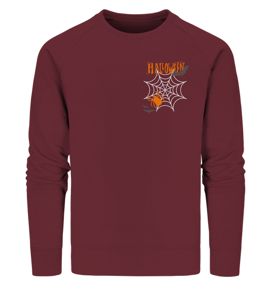 Halloween Shirt, Boo Halloween, Herbst T-Shirt, Kürbis Gesichter Shirt, Halloween Outfit, Spinnenetz, Halloween Kostüm  - Organic Sweatshirt