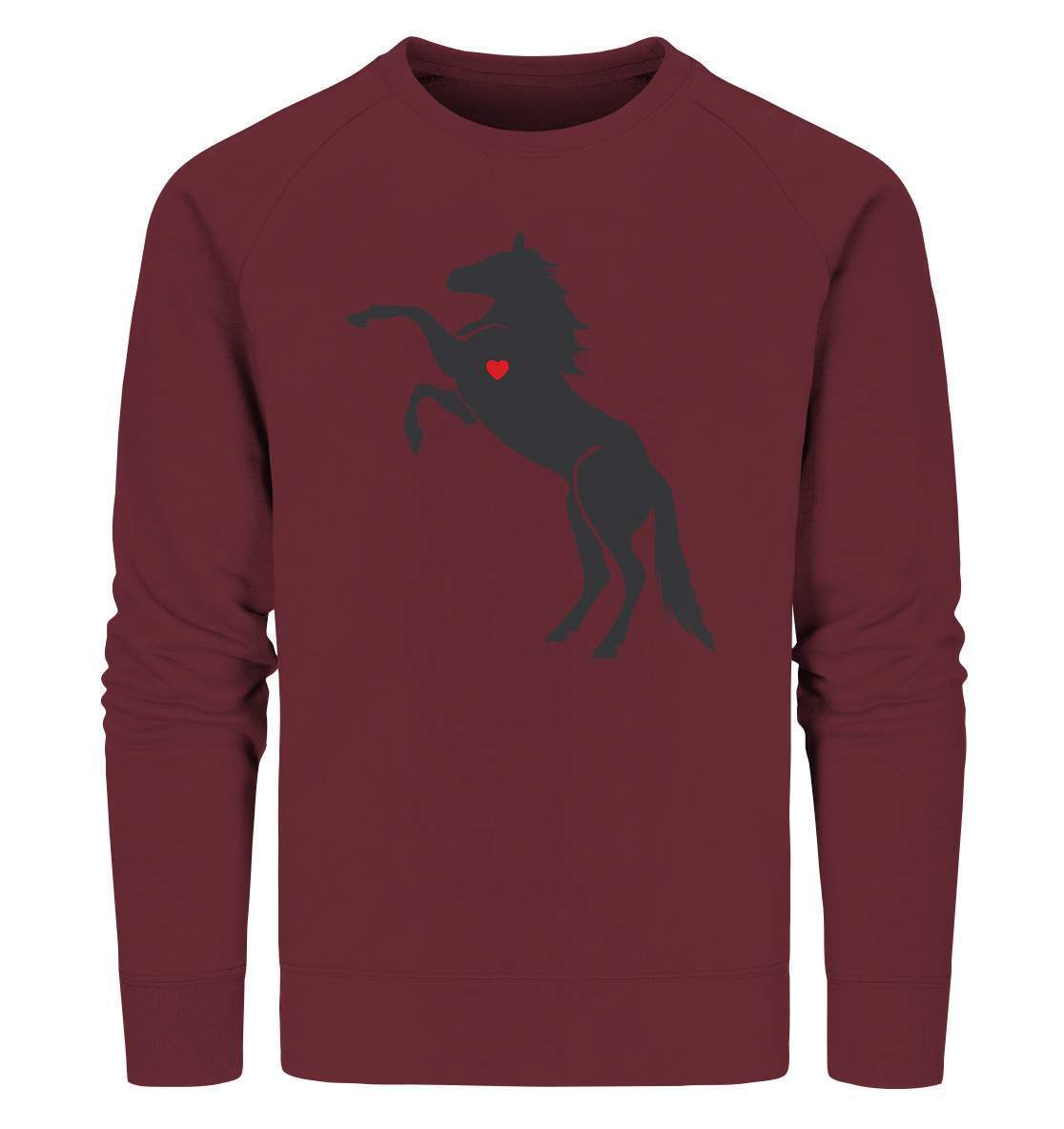 Herzschlag Pferd Liebe Frequenz Puls Liebhaber Reiter Herz - Organic Sweatshirt-dressur,dressurpferd,fohlen,galopp,haflinger,hengst,Herz,Herzfrequenz,Herzklopfen,pferd,pferde,pferdesprüche,pony,ponyhof,Puls,reiter,reitsport,reitverein,ross,sattel,springpferd,springreiten,stute,wallach,wildpferd