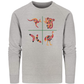 Australiens Schönheit in 4 Elementen - Organic Sweatshirt-aborigines,Australien,boomerang,eingeboren,eingeborene australien,emu,hand,koala,kunst australien,känguru,Outback,punkte,stammeskunst,tasmanisch