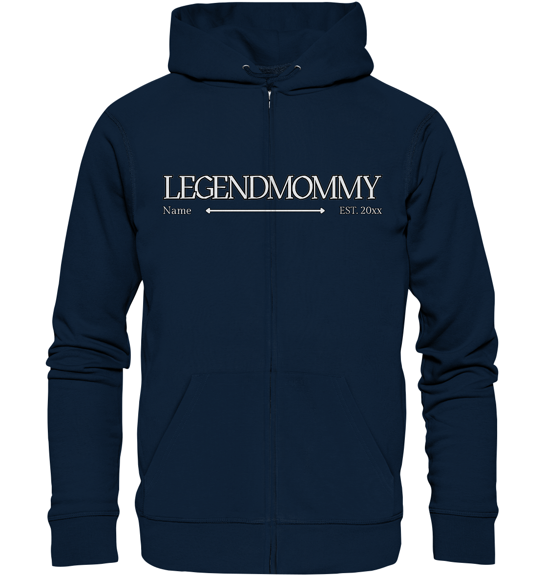 Legendmommy mit Name und Jahr personalisiertes Geschenk für Mutter, Mama - Organic Zipper