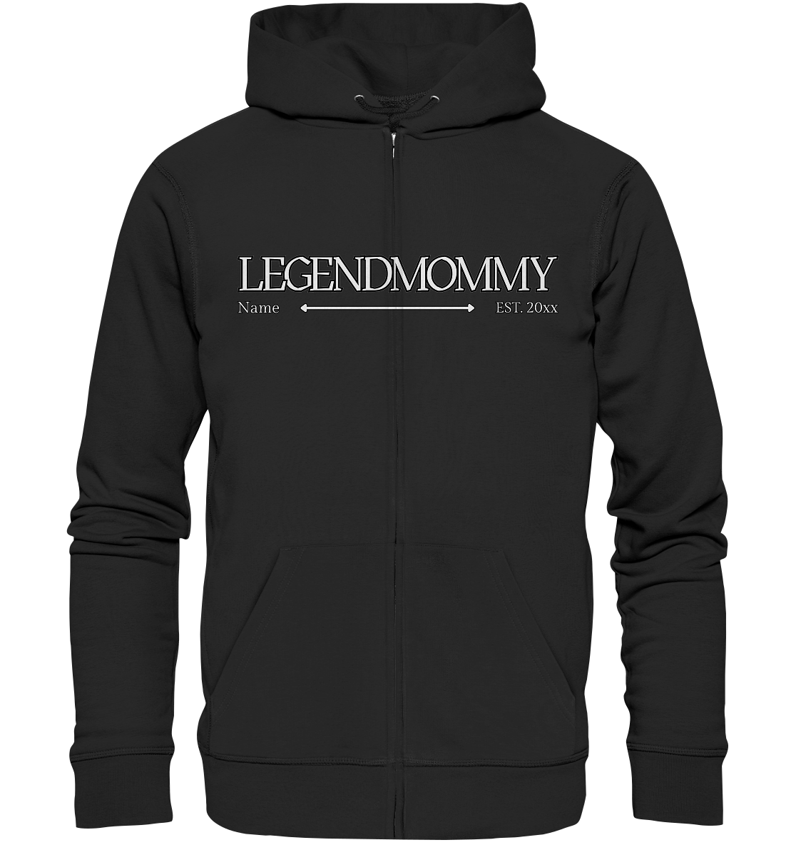 Legendmommy mit Name und Jahr personalisiertes Geschenk für Mutter, Mama - Organic Zipper