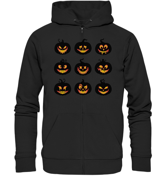 Kürbis Jacke, Halloween Zipper Hoodie, Herbst T-Shirt, Kürbis Gesichter Zipper, Halloween Outfit, Jack-o-Lantern, Halloween Kostüm