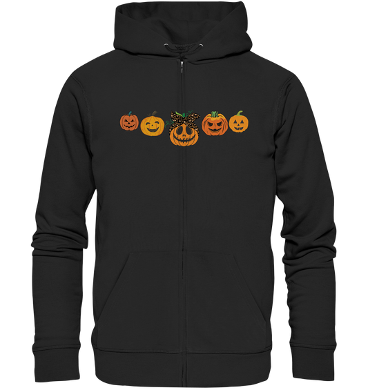 Kürbis Sweatshirt, Kürbis Pullover, Jack-o-Windlicht Sweatshirt, Halloween Sweatshirt, Halloween Outfit, Gruselige Jahreszeit, Herbst Shirts - Organic Zipper