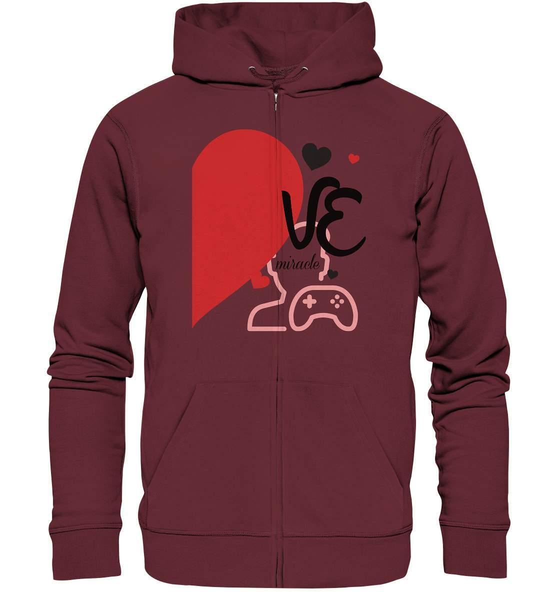 Valentinstag "VE Miracle" Gaming couple Perfekt für Zocker Pärchen - Organic Zipper-14. Februar,be my valentine,gamer,gaming couple,große Liebe,herz,liebe,lover,tag der verliebten,valentines day,Valentinstag,Valentinstag für Frauen,Valentinstag für Männer,Valentinstag Geschenk,Valentinstag Ideen,verliebt