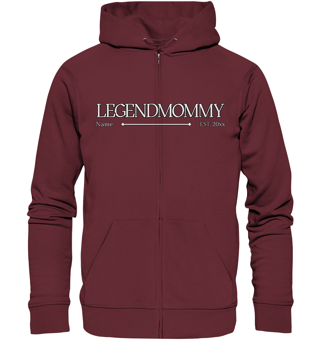 Legendmommy mit Name und Jahr personalisiertes Geschenk für Mutter, Mama - Organic Zipper