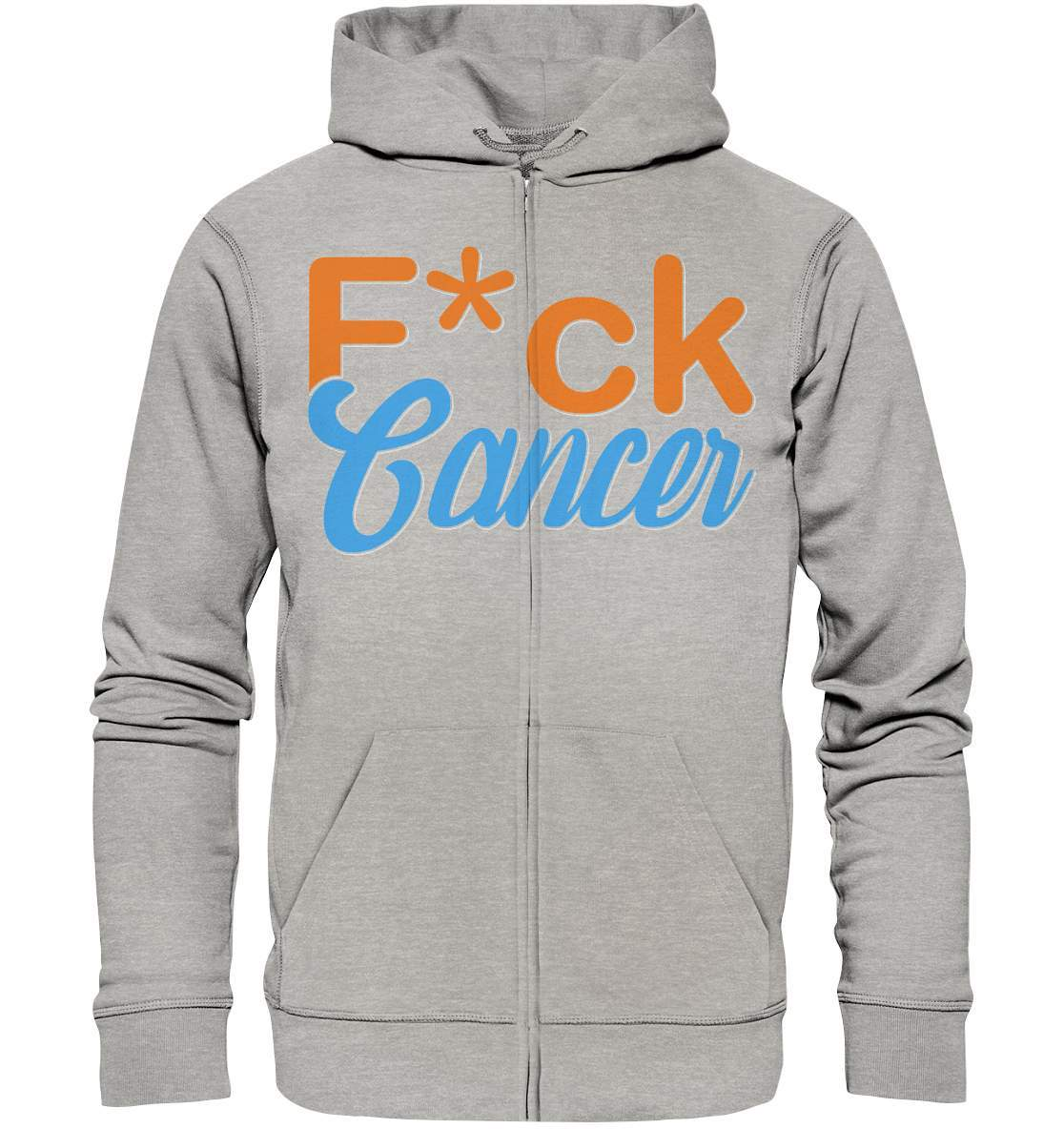 Fuck Cancer - Krebs Brustkrebs Lungenkrebs F*ck Cancer - Organic Zipper-blutkrebs,brustkrebs,chemotherapie,darmkrebs,F*ck cancer,hautkrebs,heilung,hoffnung,kampf gegen krebs,Krebs,leukemie,Scheiß auf Krebs