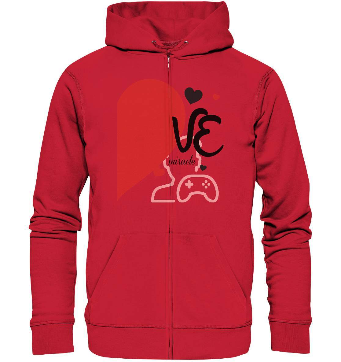 Valentinstag "VE Miracle" Gaming couple Perfekt für Zocker Pärchen - Organic Zipper-14. Februar,be my valentine,gamer,gaming couple,große Liebe,herz,liebe,lover,tag der verliebten,valentines day,Valentinstag,Valentinstag für Frauen,Valentinstag für Männer,Valentinstag Geschenk,Valentinstag Ideen,verliebt