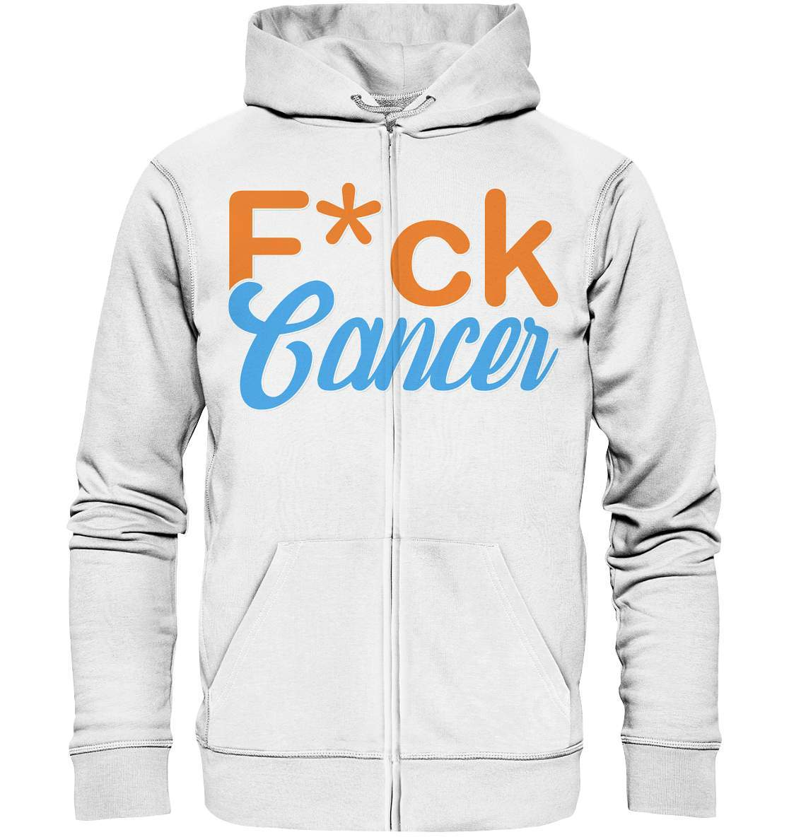 Fuck Cancer - Krebs Brustkrebs Lungenkrebs F*ck Cancer - Organic Zipper-blutkrebs,brustkrebs,chemotherapie,darmkrebs,F*ck cancer,hautkrebs,heilung,hoffnung,kampf gegen krebs,Krebs,leukemie,Scheiß auf Krebs