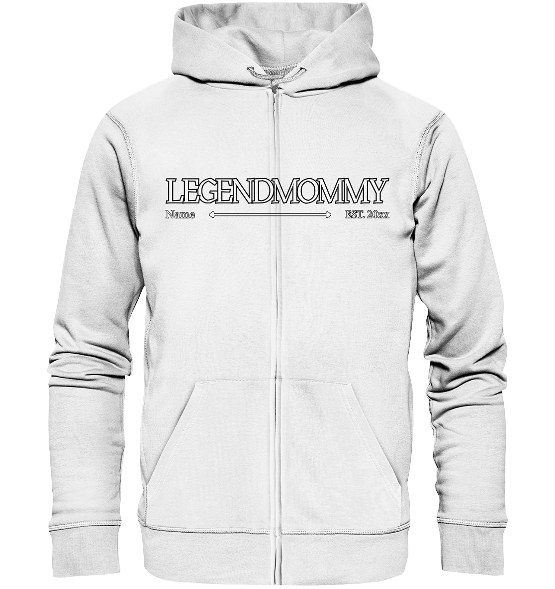 Legendmommy mit Name und Jahr personalisiertes Geschenk für Mutter, Mama - Organic Zipper