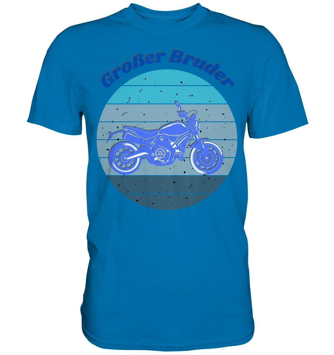 Geschwister Outfit - Großer Bruder Motorrad - Premium Shirt-biker,bruder geschwister,brüder,Geschenk,Geschenkidee,geschwister,geschwister outfit,geschwisterliebe,Großer bruder,herz,jungen,liebe,lieblingsteil,Motorrad,männer,perfekte grafik,sohn,stolzer bruder,trendy,Vintage,Vintage style,wunderschönes Design