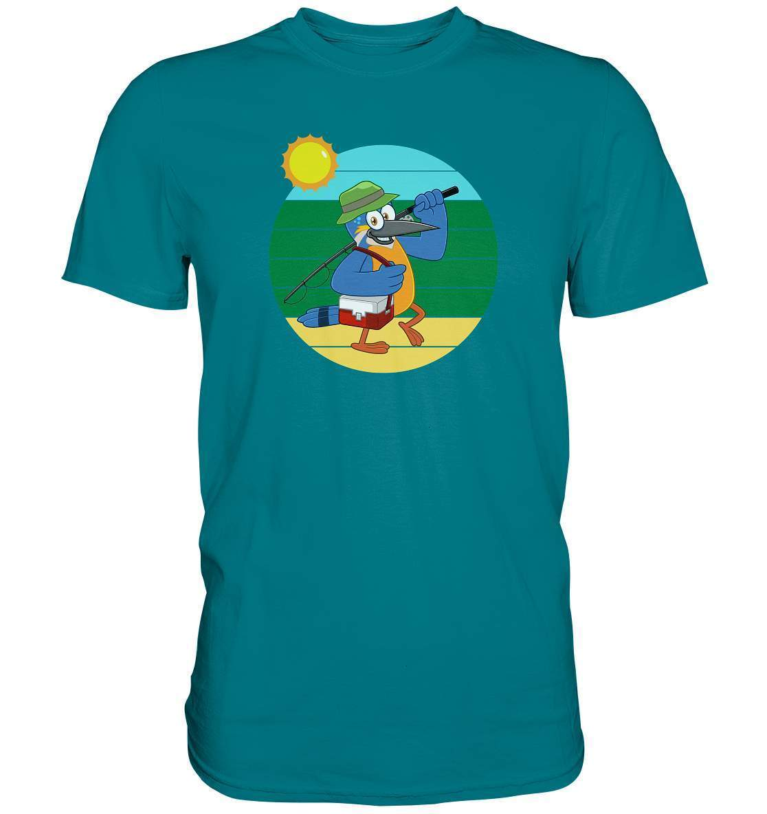 Angler Eisvogel Fun - Premium Shirt-angel,angelbox,Angeln,angeltasche,anglerausrüstung,anglerhut,angleroutfit,eisvogel,fischen,fun shirt,geschenkidee,sonne,spaß,überraschung