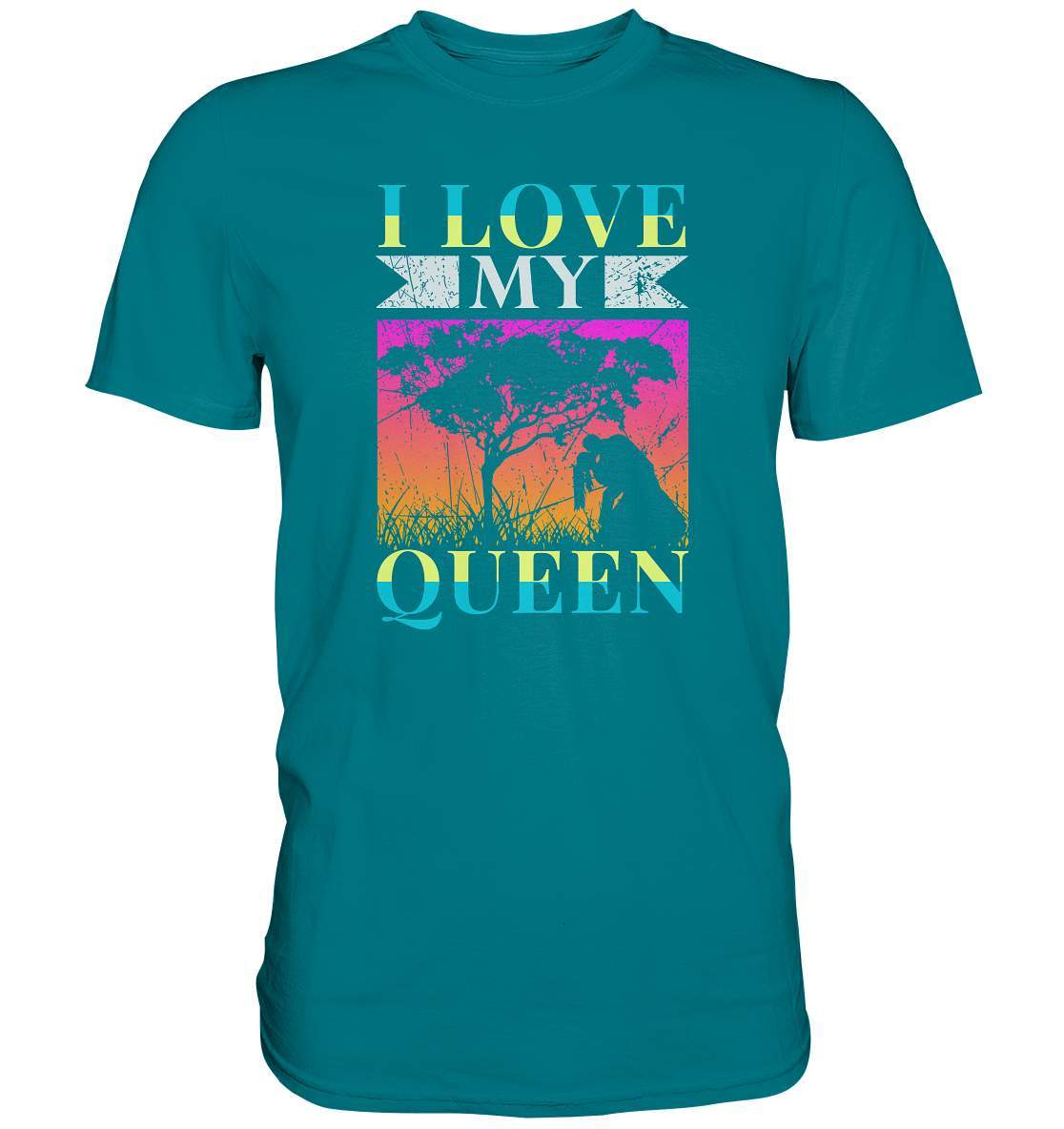 I Love my Queen Valentinstag - Premium Shirt-14 Februar,Anti Valentinstag,be my valentine,frisch verliebt,für verliebte,große Liebe,I Love my Queen,lover,tag der verliebten,valentines day,Valentinstag,Valentinstag Geschenk,Valentinstag Ideen