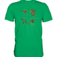 Australiens Schönheit in 4 Elementen - Premium Shirt-aborigines,Australien,boomerang,eingeboren,eingeborene australien,emu,hand,koala,kunst australien,känguru,Outback,punkte,stammeskunst,tasmanisch