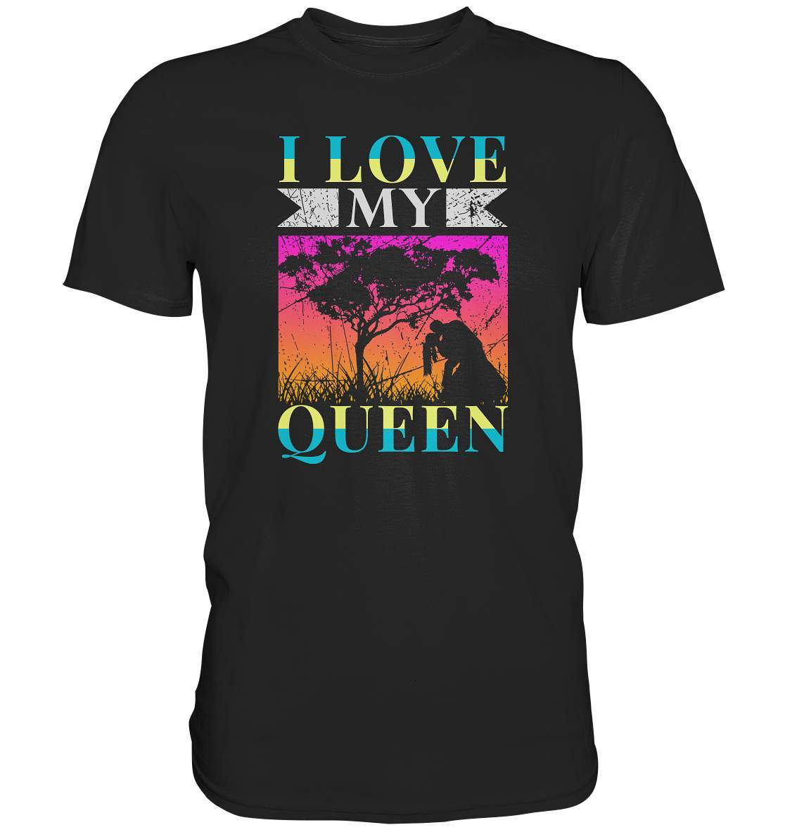 I Love my Queen Valentinstag - Premium Shirt-14 Februar,Anti Valentinstag,be my valentine,frisch verliebt,für verliebte,große Liebe,I Love my Queen,lover,tag der verliebten,valentines day,Valentinstag,Valentinstag Geschenk,Valentinstag Ideen