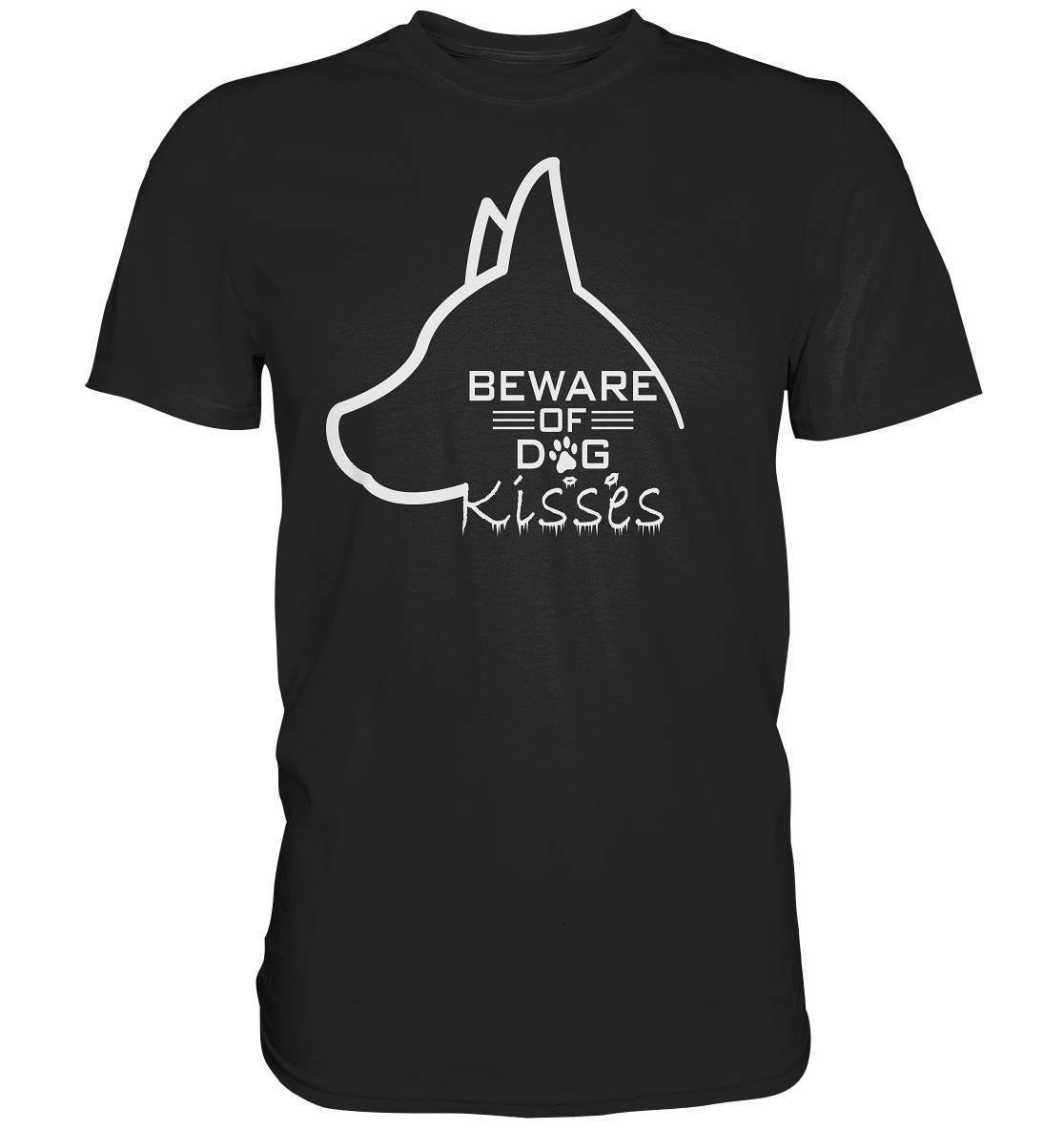 Achtung Hundeküsse - Lustiges Hunde - Premium Shirt-auf den hund gekommen,dog,freude,geburtstgasgeschenk,Geschenk,geschenkidee,humor,hund,hundebesitzer,hundefan,hundehalter,hundeliebhaber,hundeshirt,spaß