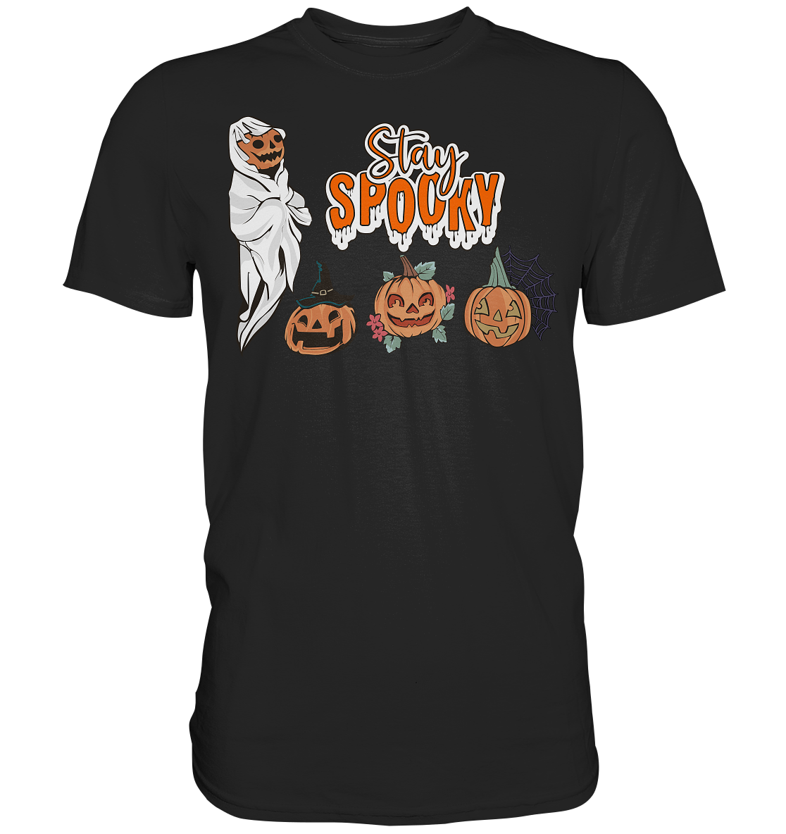 Kürbis Shirt, Halloween Shirt, Herbst T-Shirt, Kürbis Gesichter Shirt, Halloween Outfit, Stay Spooky, Halloween Kostüm  - Premium Shirt