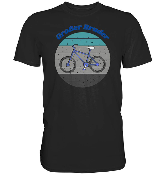 Geschwister Outfit - Großer Bruder Fahrrad - Premium Shirt-bruder geschwister,brüder,Fahrrad,Geschenk,Geschenkidee,geschwister,geschwister outfit,geschwisterliebe,Großer bruder,herz,jungen,liebe,lieblingsteil,männer,perfekte grafik,sohn,stolzer bruder,trendy,Vintage,Vintage style,wunderschönes Design