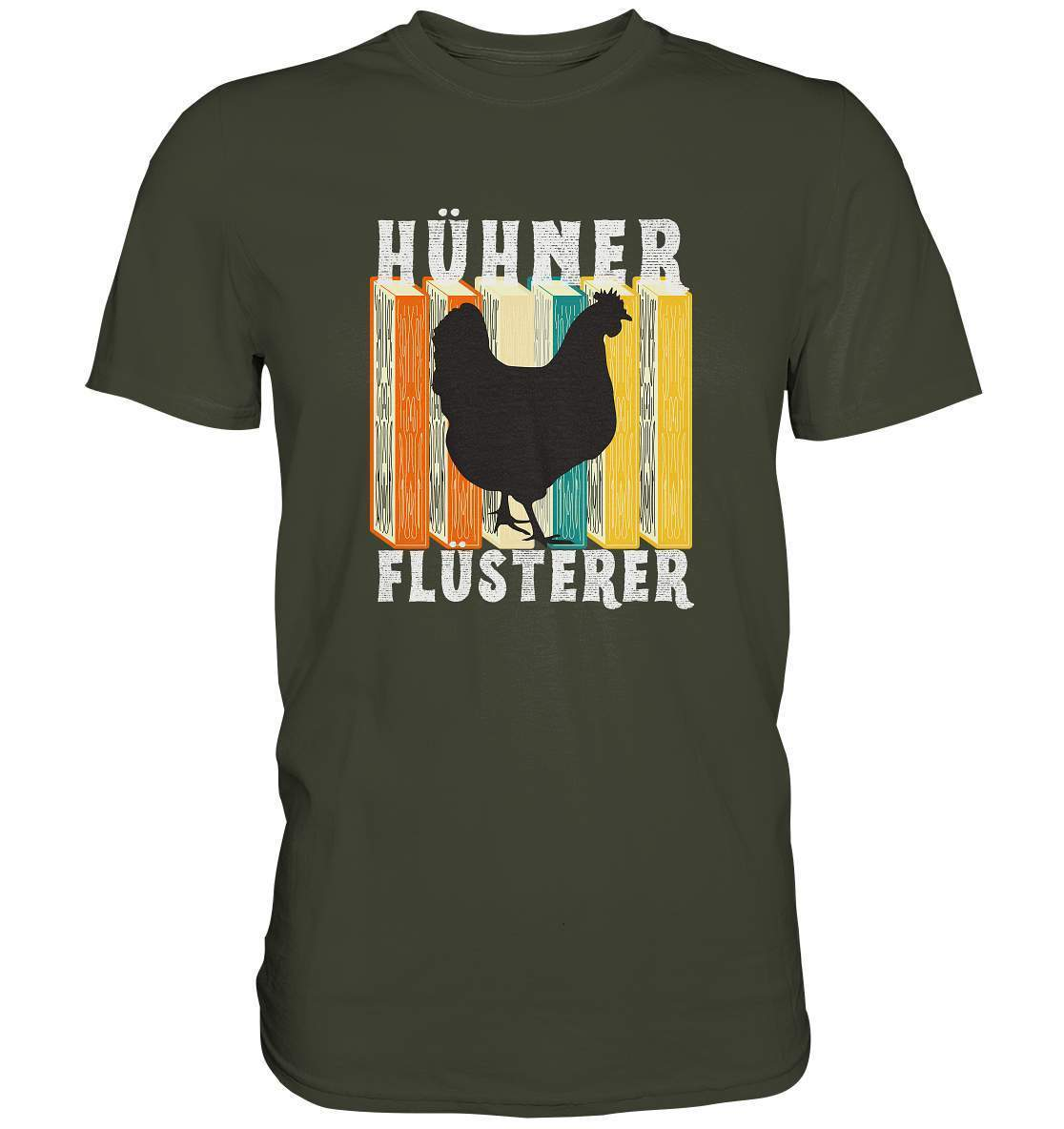 Hühner Flüsterer Lustiges Landwirt Geflügel Bauer - Premium Shirt-bauer,geflügel,geflügelverein,Geschenk,geschenkidee,hahn,hobbyzucht,hobbyzüchter,hunh,hähnchen,hähne,hühnchen,hühner,hühnerfarm,hühnerstall,hühnerzüchter,landwirt,verrücktes Huhn