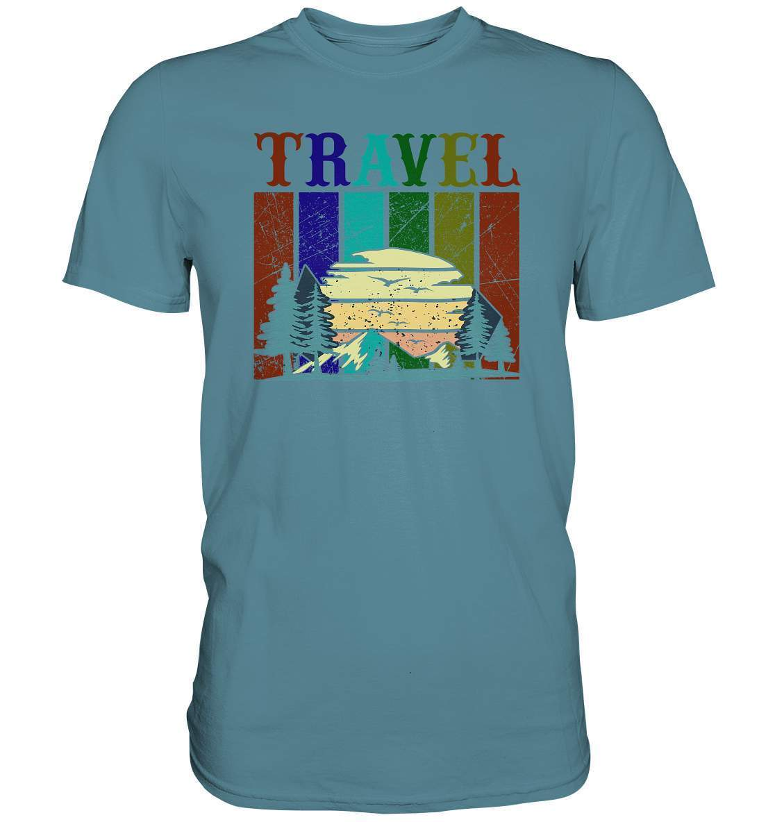 Reiselust Travel Motiv - Premium Shirt-Abenteuer,berge,camper,camping,norwegen,Reiselust Travel Motiv,Reisen,strand,Vanlife,vanlifer,vanliver,wohnmobil,wohnwagen