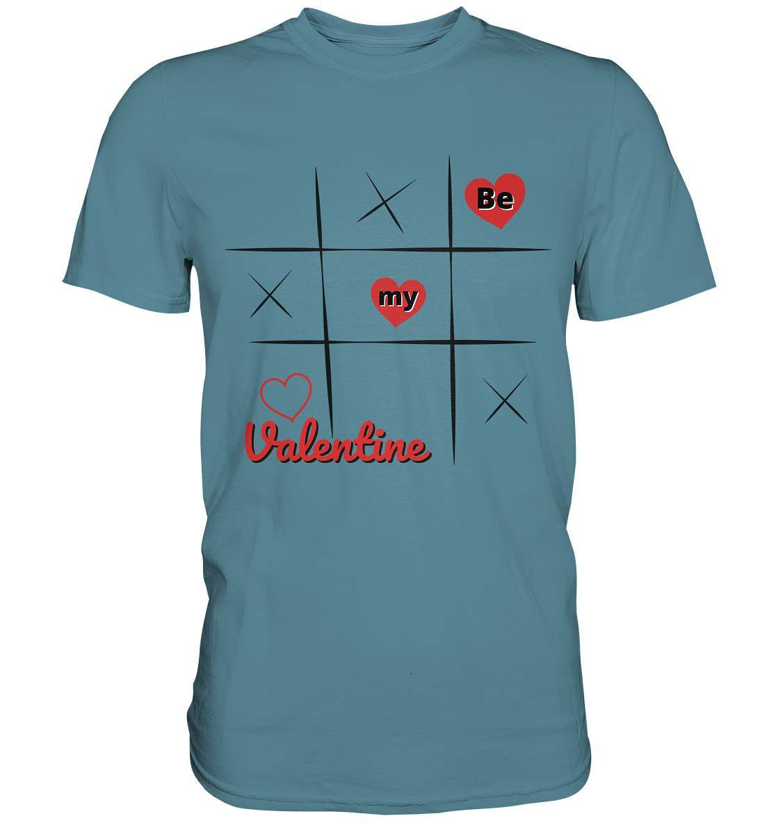 Valentinstag Be my Valentine Tic Tac Toe Perfekt für deinen Schatz - Premium Shirt-14. Februar,be my valentine,große Liebe,herz,klassisches Spiel,liebe,tag der verliebten,tic tac toe,valentines day,Valentinstag,Valentinstag Frauen,Valentinstag für Männer,Valentinstag Geschenk,Valentinstag Ideen,verliebt