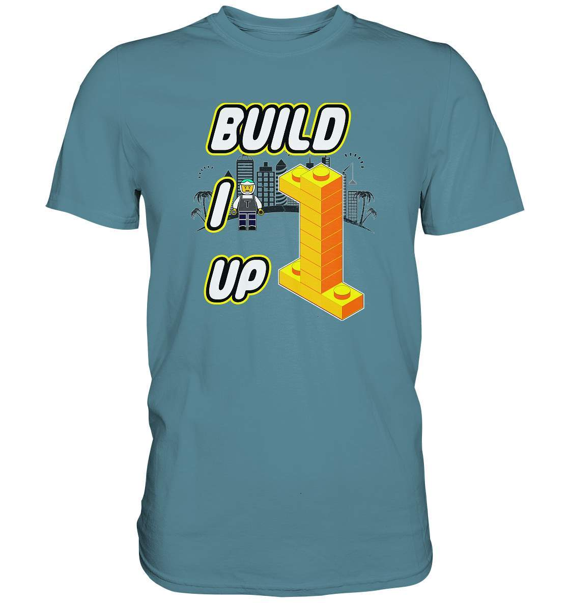 Bausteine Lego Build it up - Premium Shirt-adventure,Blockbausteine,build it up,Duplo,Geburtstag,Geschenkidee,jungen,Klemmbausteine,Lego,lego bauen,Legofigur,mädchen,Stapelsteine,unisex