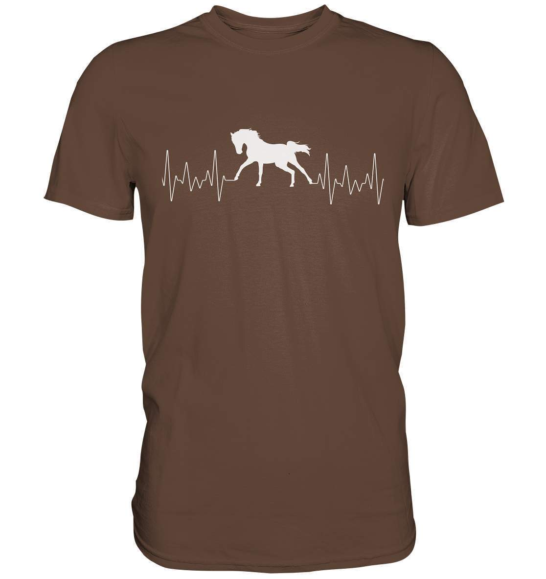 Herzschlag Pferd Liebe Frequenz Puls Liebhaber Reiter Herz - Premium Shirt-dressur,dressurreiter,fohlen,hengst,Herz,Herzschlag,hufeisen,pferd,pferde,pferdesport,pferdesprüche,pony,ponyhof,quarterhorse,reiter,reitersprüche,reitsport,ross,sattel,sliding stop,sportpferde,springreiten,stute,westernpferd,westernreiten