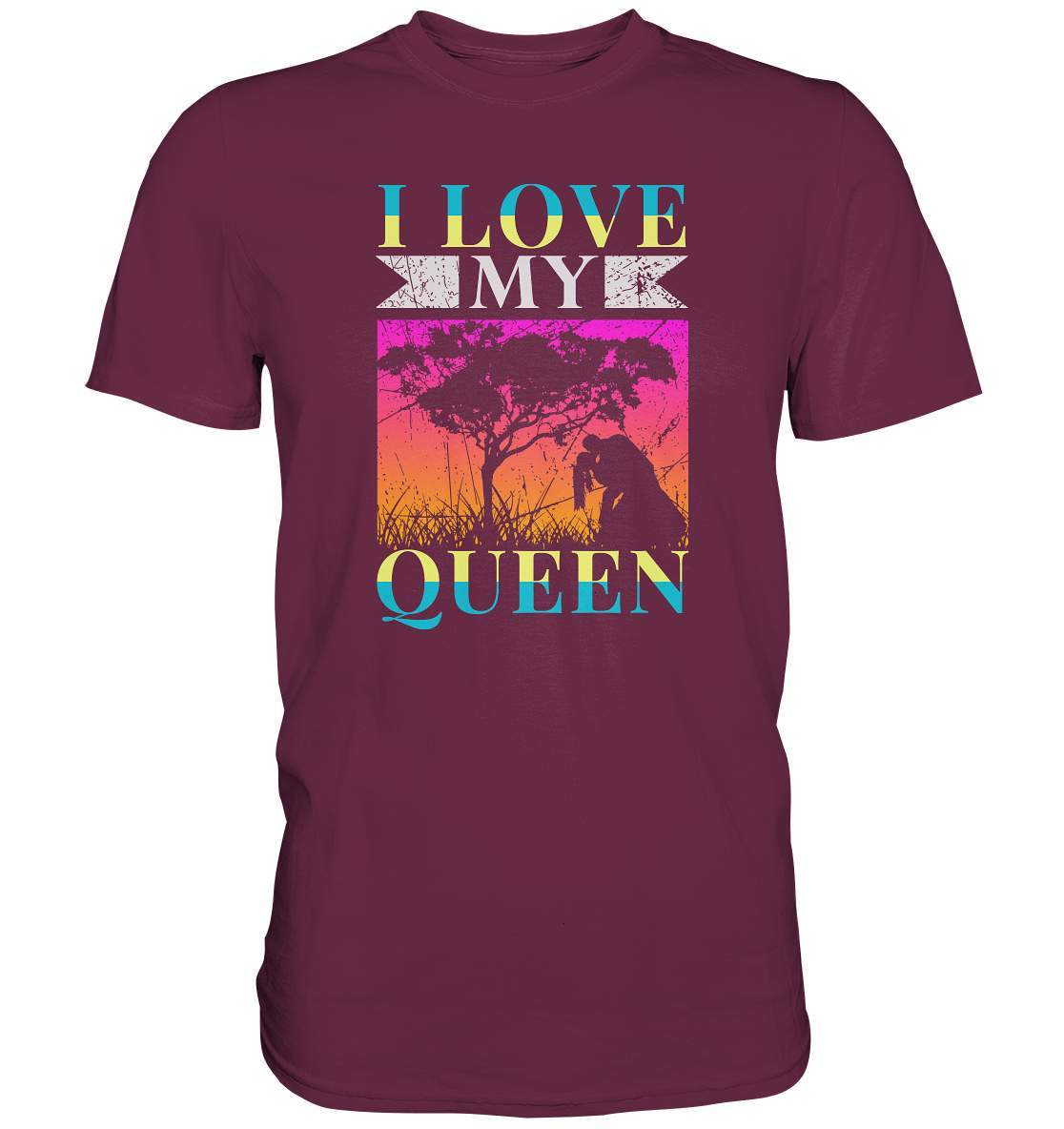 I Love my Queen Valentinstag - Premium Shirt-14 Februar,Anti Valentinstag,be my valentine,frisch verliebt,für verliebte,große Liebe,I Love my Queen,lover,tag der verliebten,valentines day,Valentinstag,Valentinstag Geschenk,Valentinstag Ideen