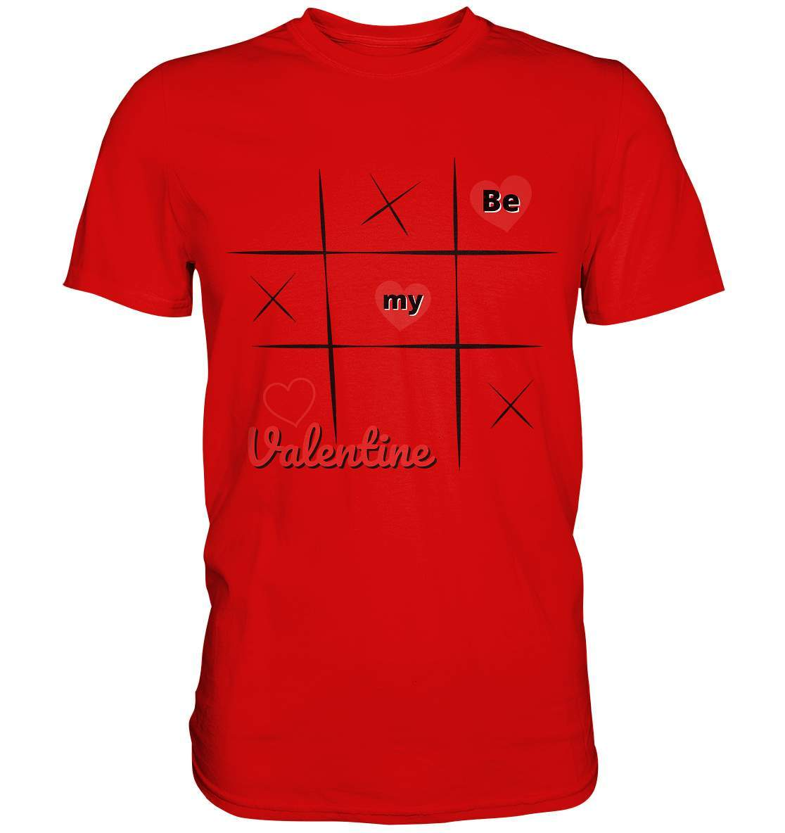 Valentinstag Be my Valentine Tic Tac Toe Perfekt für deinen Schatz - Premium Shirt-14. Februar,be my valentine,große Liebe,herz,klassisches Spiel,liebe,tag der verliebten,tic tac toe,valentines day,Valentinstag,Valentinstag Frauen,Valentinstag für Männer,Valentinstag Geschenk,Valentinstag Ideen,verliebt