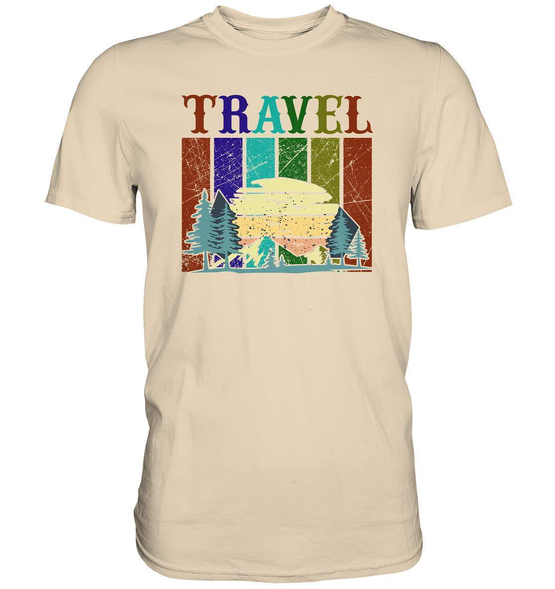 Reiselust Travel Motiv - Premium Shirt-Abenteuer,berge,camper,camping,norwegen,Reiselust Travel Motiv,Reisen,strand,Vanlife,vanlifer,vanliver,wohnmobil,wohnwagen