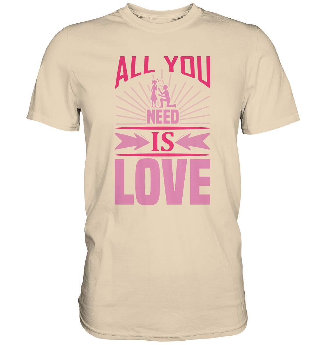 Valentinstag All You need is Love - Premium Shirt-14 Februar,All You need is Love,Anti Valentinstag,be my valentine,frisch verliebt,für verliebte,große Liebe,lover,tag der verliebten,valentines day,Valentinstag,Valentinstag Geschenk,Valentinstag Ideen