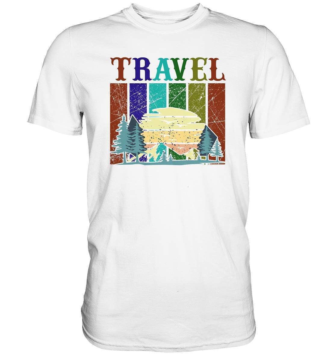 Reiselust Travel Motiv - Premium Shirt-Abenteuer,berge,camper,camping,norwegen,Reiselust Travel Motiv,Reisen,strand,Vanlife,vanlifer,vanliver,wohnmobil,wohnwagen