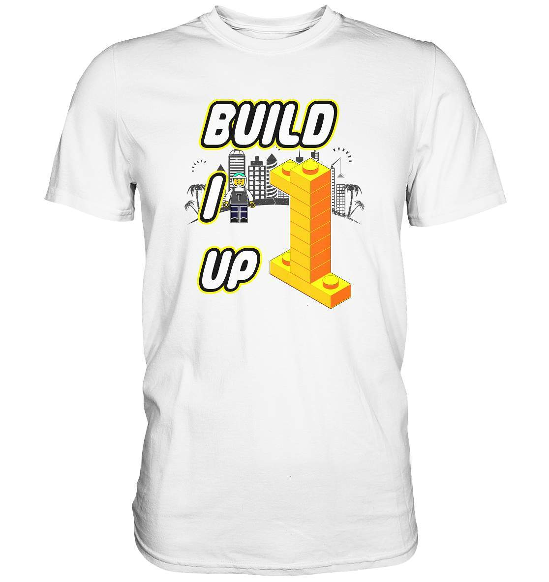 Bausteine Lego Build it up - Premium Shirt-adventure,Blockbausteine,build it up,Duplo,Geburtstag,Geschenkidee,jungen,Klemmbausteine,Lego,lego bauen,Legofigur,mädchen,Stapelsteine,unisex