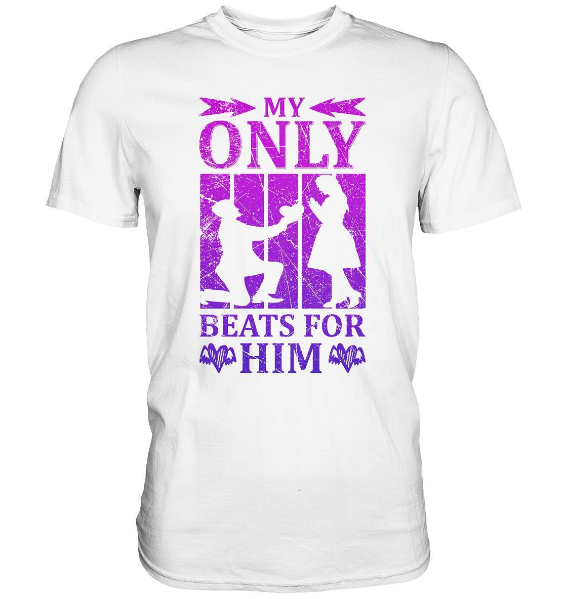 Valentinstag My Only Beats for Him - Premium Shirt-14 Februar,Anti Valentinstag,be my valentine,frisch verliebt,für verliebte,große Liebe,lover,My Only Beats for Him,tag der verliebten,valentines day,Valentinstag,Valentinstag Geschenk,Valentinstag Ideen