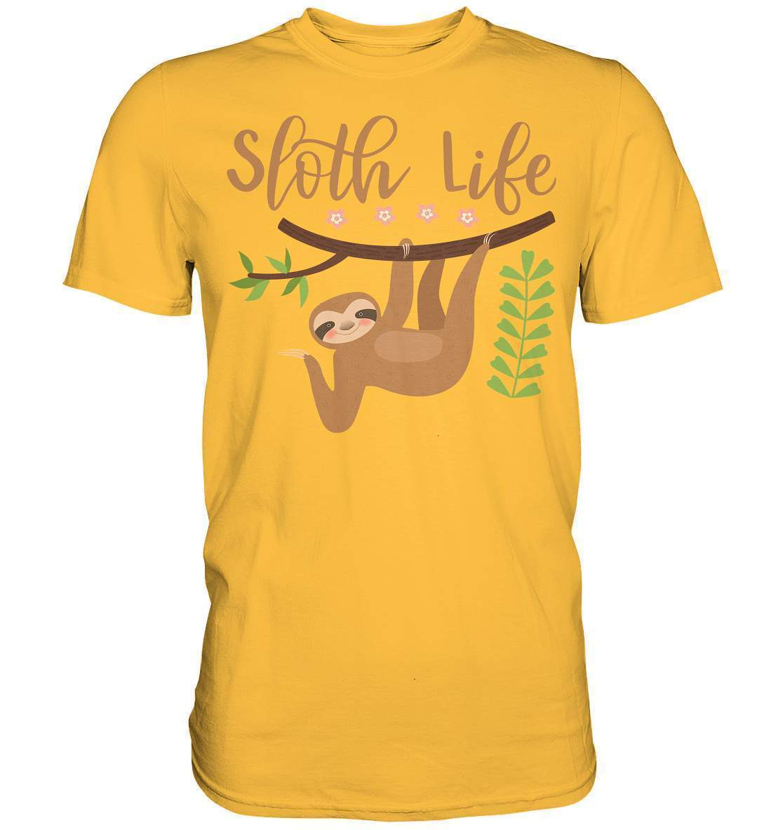 Faultier Sloth Life - Premium Shirt-3 finger faultier,3 zehen faultier,das faultier,ein faultier,faul,Faultier,faultier shirt,faultier t shirt damen,faultierfarm,faultiermotiv,riesenfaultier,Sloth Life,t-shirt mit faultier