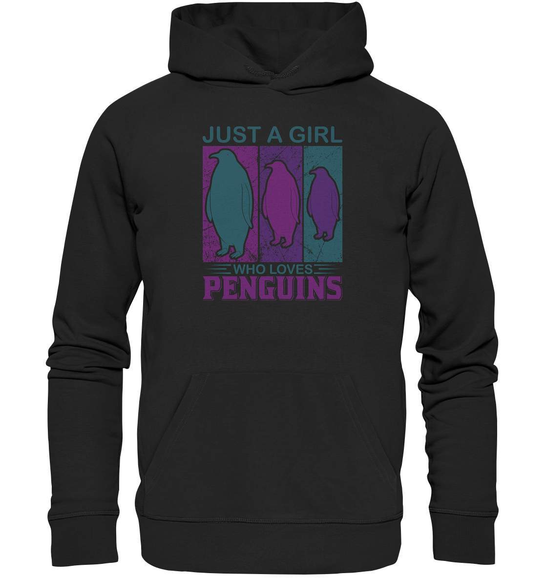 Pinguin Just a Girl who loves Penguins - Premium Unisex Hoodie-bild pinguin,humboldt pinguin,Just a Girl who loves Penguins,pinguin,Pinguin Bild,pinguin clipart,pinguin comic,pinguin druck,pinguin shirt,pinguin t-shirt,plitsch platsch pinguin