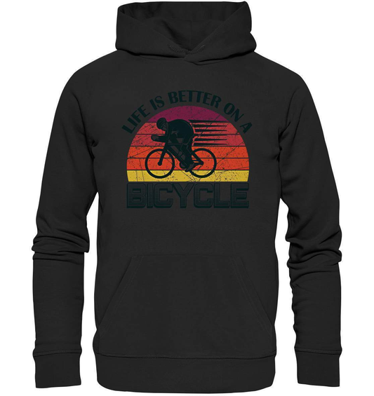 Fahrrad Life is better on a Bicycle - Premium Unisex Hoodie-bike,bike damen,e-bike trekking,fahrrad,fahrrad damen,fahrrad einfach,fahrrad fahren,fahrrad herren,fahrrad test,fahrradbekleidung,fahrradtour,Life is better on a Bicycle,mountainbike