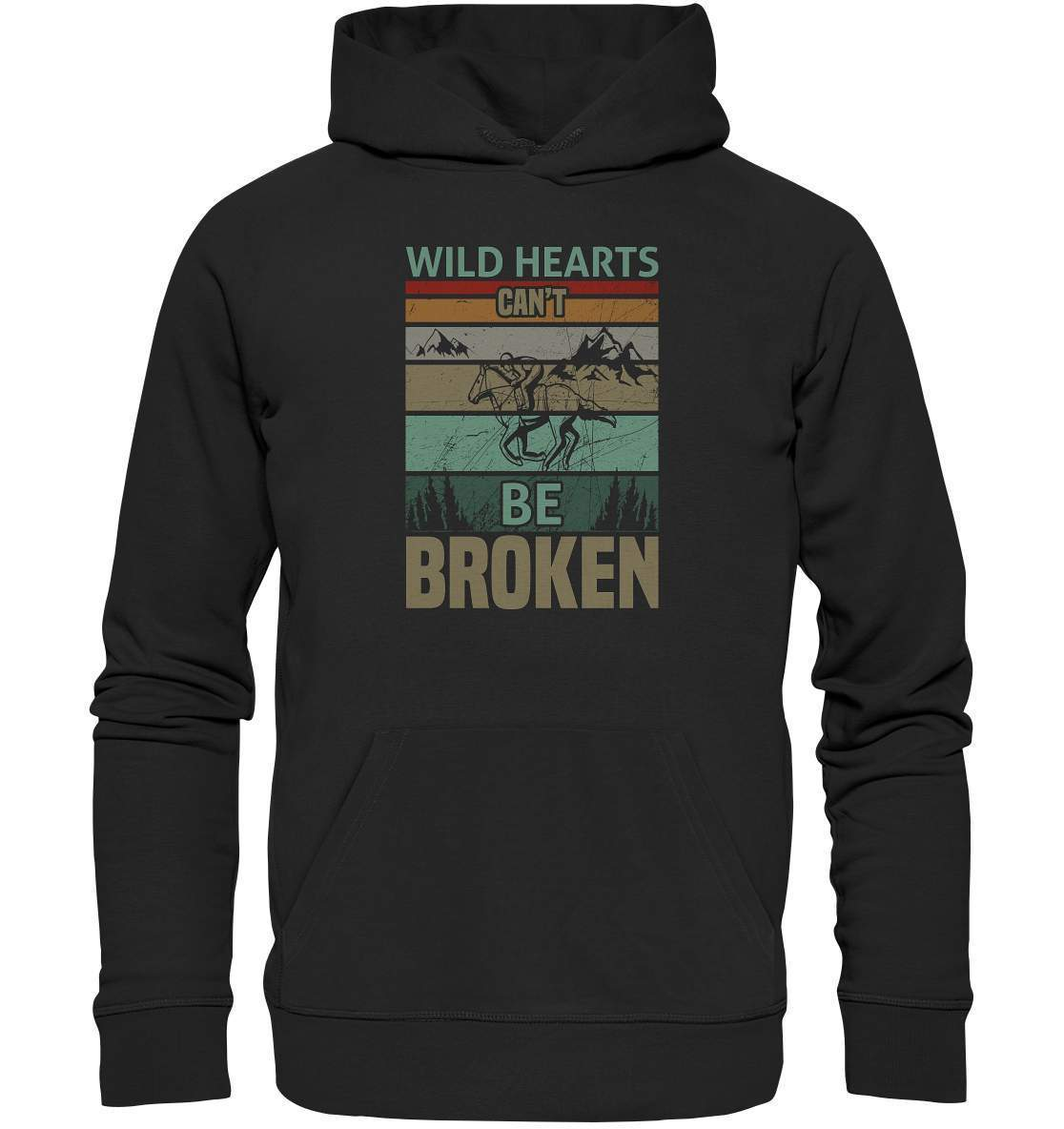 Pferde Wild Hearts can't be broken - Premium Unisex Hoodie-dressur,dressurpferd,haflinger,Pferd,pony,ponyhof,reiter,reitsport,reitverein,sattel,springpferd,springreiten,Wild Hearts can't be broken