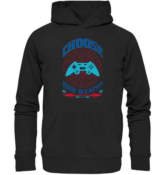 Zocker Outfit Choose your Weapon - Premium Unisex Hoodie-Choose your Weapon,computer,controller,gamepad,gamer,geboren zum zocken,geborener zocker,joystick,Konsole,spielkonsole,Video Game,zocken,zockerleidenschaft