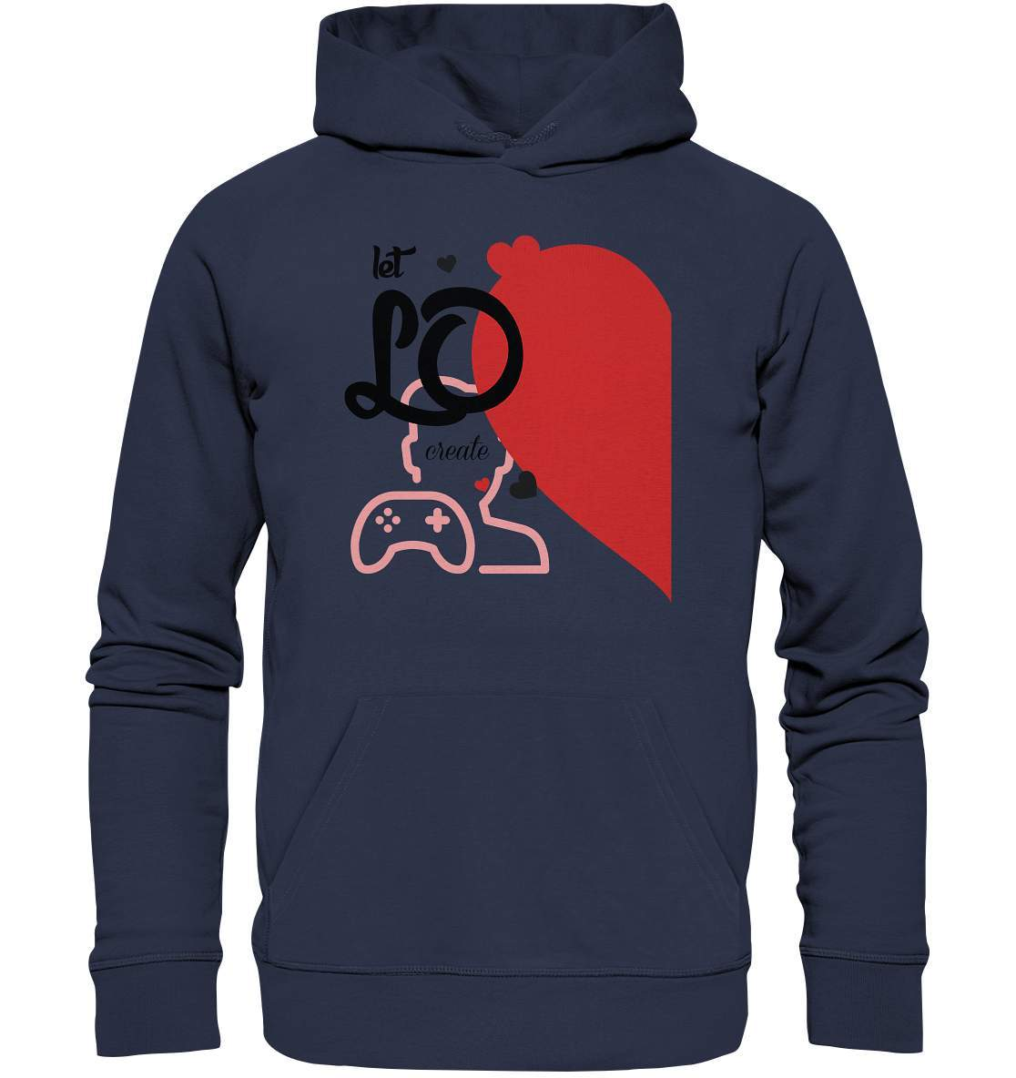 Valentinstag "Let LO create" Gaming couple Perfekt für Zocker Pärchen  - Premium Unisex Hoodie-14. Februar,be my valentine,gamer,gaming couple,große Liebe,herz,liebe,lover,tag der verliebten,valentines day,Valentinstag,Valentinstag für Frauen,Valentinstag für Männer,Valentinstag Geschenk,Valentinstag Ideen,verliebt