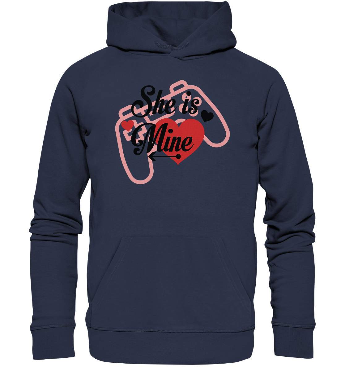 Valentinstag She is mine ❤️ - Premium Unisex Hoodie-14. Februar,be my valentine,couple,große Liebe,herz,liebe,lover,she is mine,tag der verliebten,valentines day,Valentinstag,Valentinstag Geschenk,Valentinstag Ideen,Valentinstag Partnerlook,verliebt