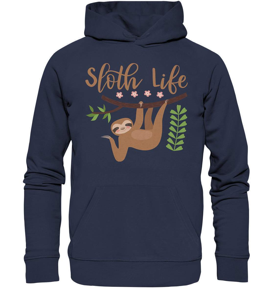 Faultier Sloth Life - Premium Unisex Hoodie-3 finger faultier,3 zehen faultier,das faultier,ein faultier,faul,Faultier,faultier shirt,faultier t shirt damen,faultierfarm,faultiermotiv,riesenfaultier,Sloth Life,t-shirt mit faultier